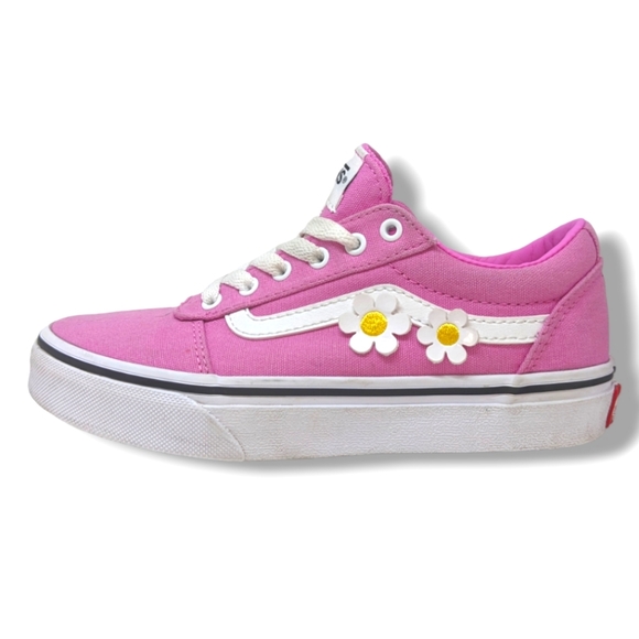 Vans Other - Vans | Old Skool Ward Pink Flower Petal Low Top Skate Sneakers Girl's Size 1